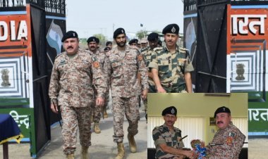 રાજસ્થાનની મુનાબાવ બોર્ડરે BSF અને પાક. રેન્જરનાં ઉચ્ચ અધિકારીઓ મળ્યા...