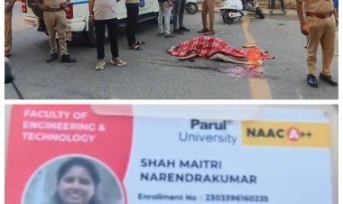 Vadodara Hit & Run : વડોદરામાં વધુ એક હીટ એન્ડ રન, વાઘોડિયા ચોકડી પાસે પીક અપ વાનના ચાલકે પારુલ યુનિવર્સિટીની વિદ્યાર્થીને અડફેટે લીધી